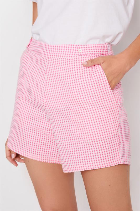 LTS Tall Pink Gingham Print Shorts 3