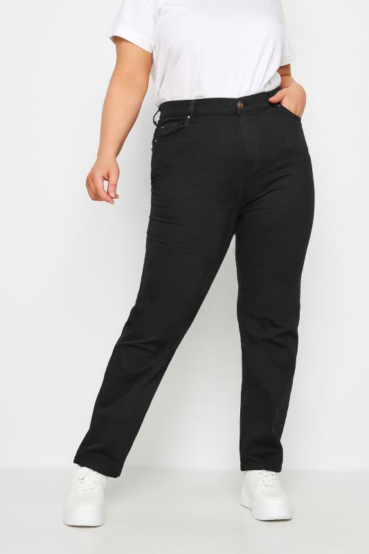  Tallas Grandes YOURS Curve Black Straight Leg RUBY Jeans