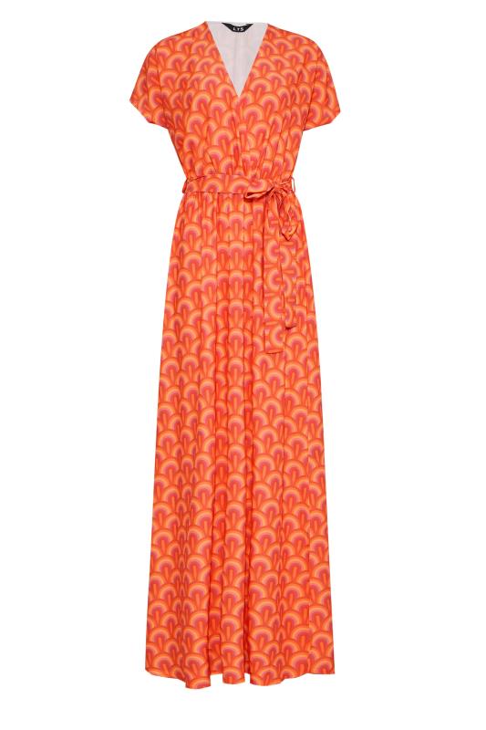 LTS Tall Women's Orange Geometric Print Maxi Dress | Long Tall Sally 6