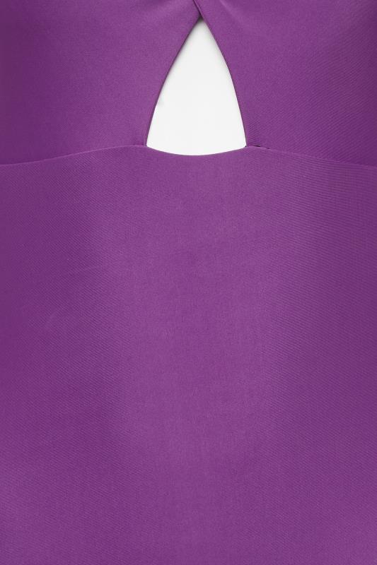 LTS Tall Purple Twist Cut Out Swimsuit | Long Tall Sally  5