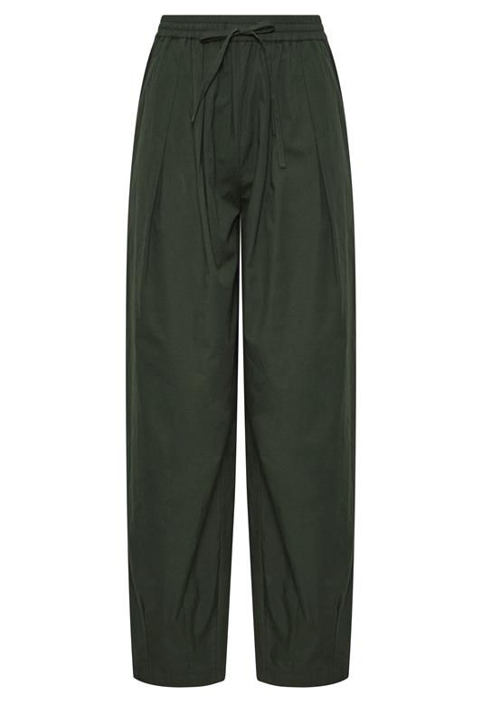 LTS Tall Women's Dark Green Cotton Barrel Trousers | Long Tall Sally 5