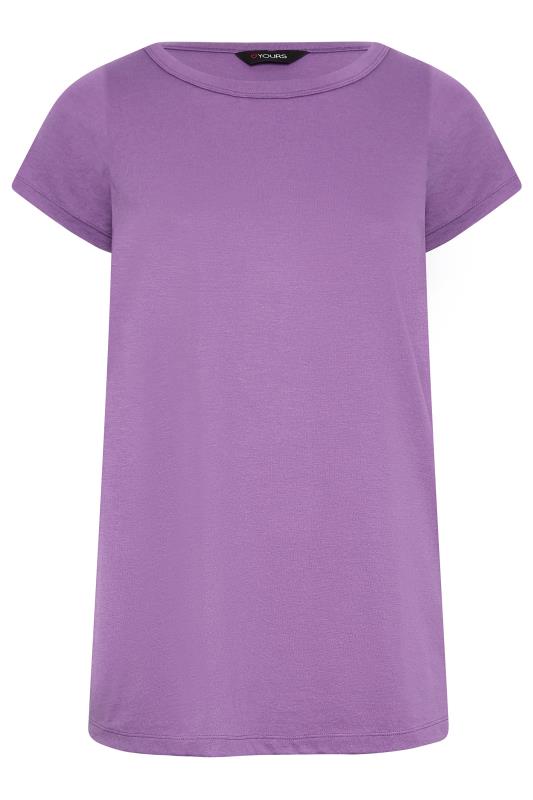 YOURS Curve Plus Size Essential Purple T-Shirt | Yours Clothing  5