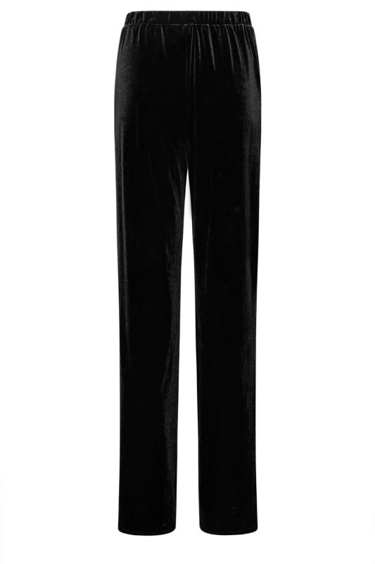LTS Tall Women's Black Velvet Wide Leg Trousers | Long Tall Sally 5
