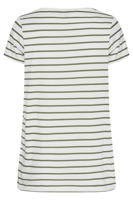 Curve White & Green Stripe Short Sleeve T-Shirt_BK.jpg