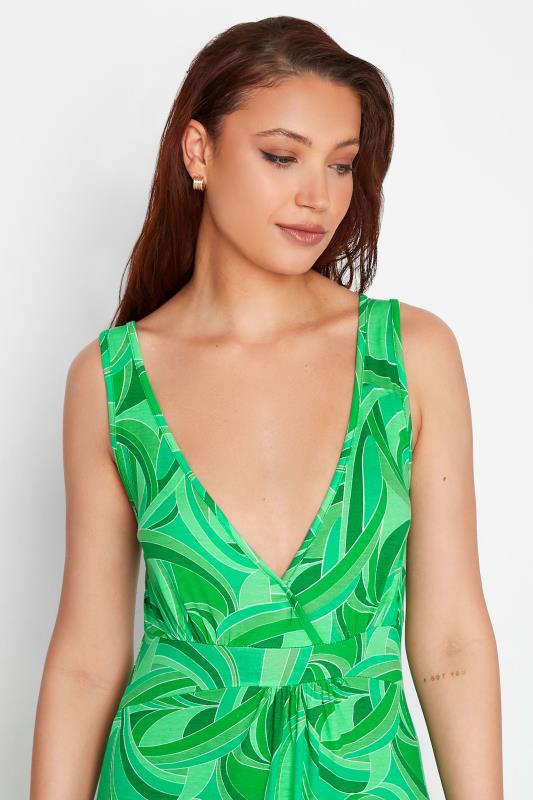 LTS Tall Green Swirl Print Maxi Dress 4