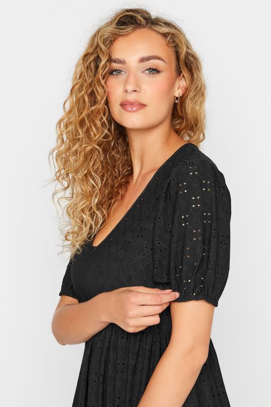 LTS Tall Black Broderie Anglaise Dress 4