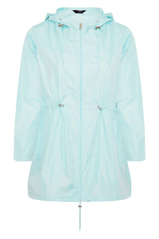 Plus Size Light Blue Pocket Parka | Yours Clothing 7