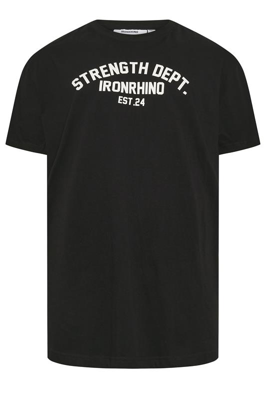 IronRhino Big & Tall Black Strength Dept T-Shirt | BadRhino 6