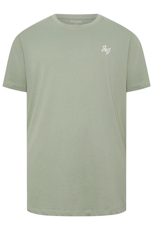 JACK & JONES Big & Tall 5 PACK White/Blue/Black/Green/Off-White T-Shirts | BadRhino 5