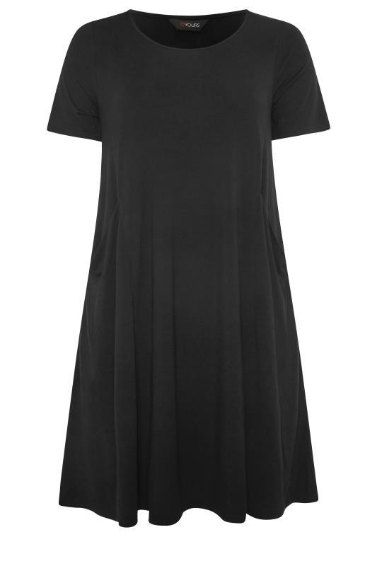 Curve Black Drape Pocket Midi Dress 6
