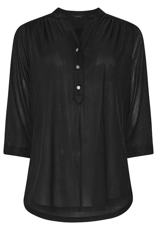 M&Co Black Textured Lightweight Blouse| M&Co 5
