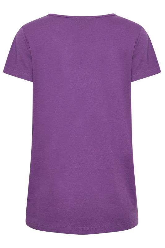 LTS Tall Women's Purple V-Neck T-Shirt | Long Tall Sally 7