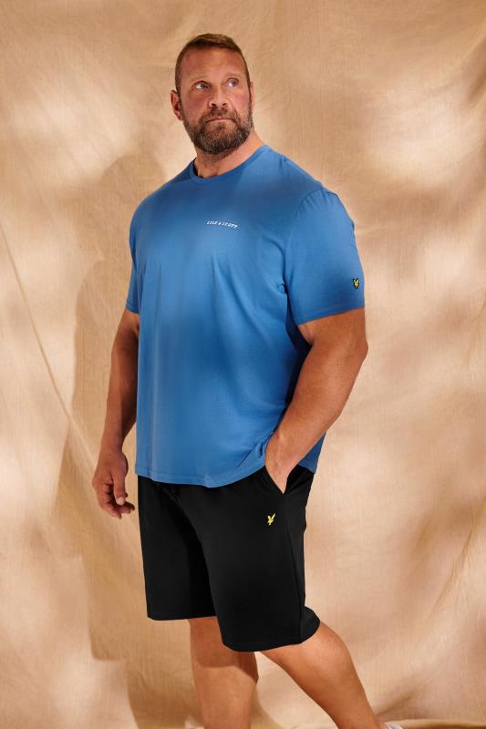Men's  LYLE & SCOTT Big & Tall Blue Embroidered Logo T-Shirt