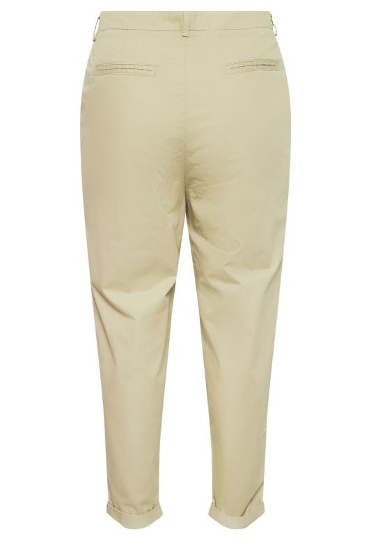 YOURS Plus Size Beige Brown Straight Leg Chino Trousers | Yours Clothing