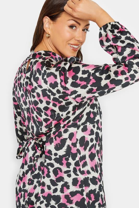 M&Co Pink Leopard Print High Neck Tunic Top | M&Co  4