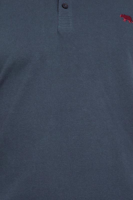 D555 Big & Tall Blue Logo Polo Shirt | BadRhino 4