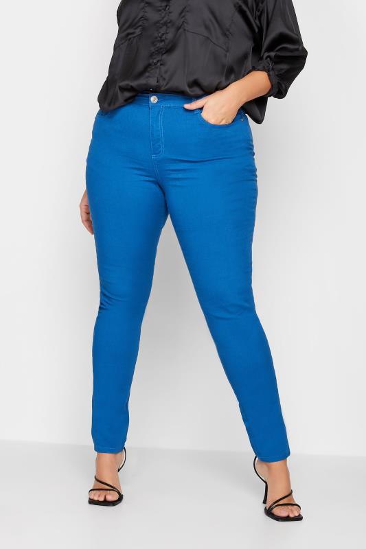 LTS Tall Women's Cobalt Blue AVA Skinny Jeans | Long Tall Sally 1
