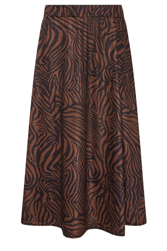 M&Co Brown Zebra Print Midi Skirt | M&Co 6