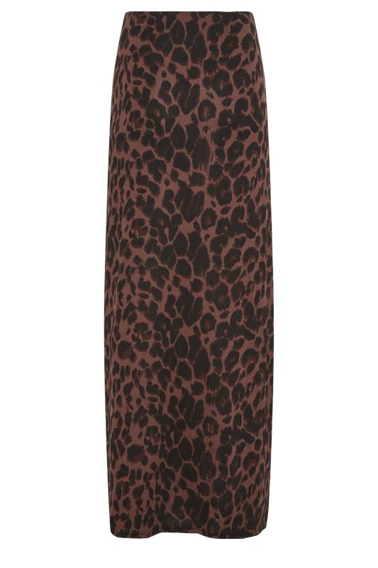LTS Tall Natural Brown Animal Print Maxi Skirt | Long Tall Sally 7