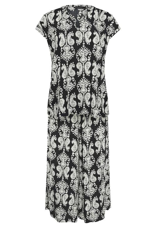 EVANS Plus Size Black Abstract Print Set | Evans 8