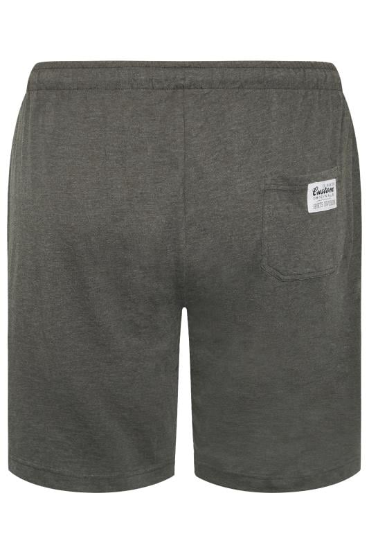 ED BAXTER Big & Tall Grey Varsity Logo Jogger Shorts | BadRhino 4