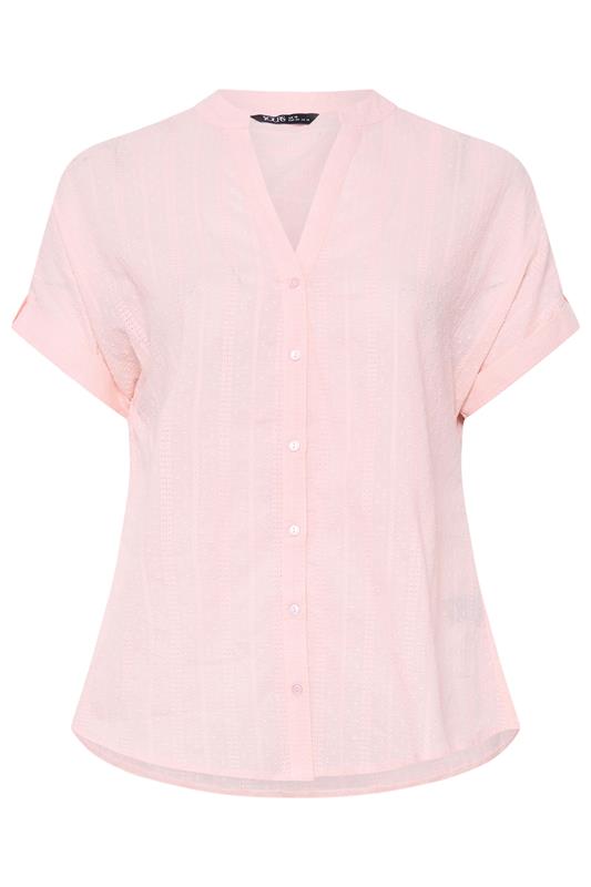 YOURS Plus Size Pink Dobby Textured Blouse | Yours Clothing 5
