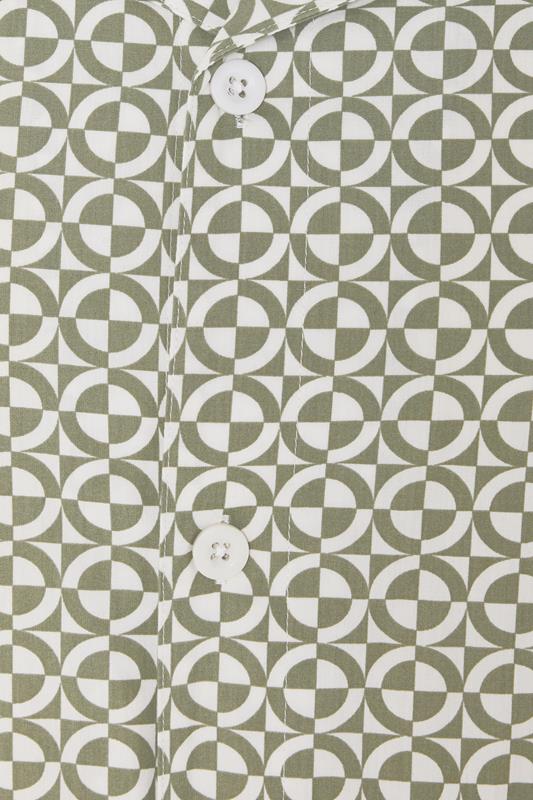 BadRhino Big & Tall Green Geometric Poplin Shirt | BadRhino 6