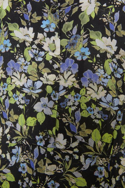 LTS Tall Black Floral Print Midaxi Tea Dress 5