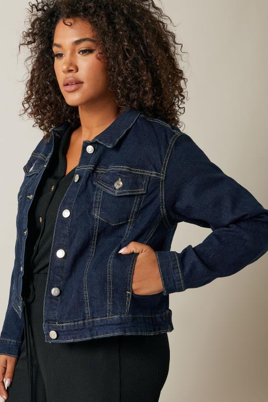 EVANS Plus Size Indigo Blue Denim Jacket | Evans  4