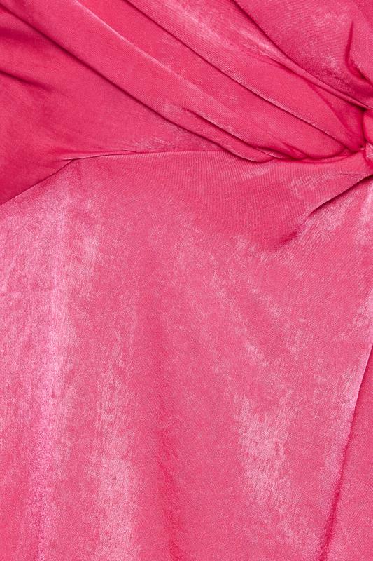 M&Co Pink Satin Wrap Dress | M&Co 6