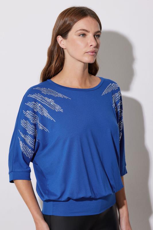 STAR Royal Blue Diamante Sleeve Top | STAR x JM 4