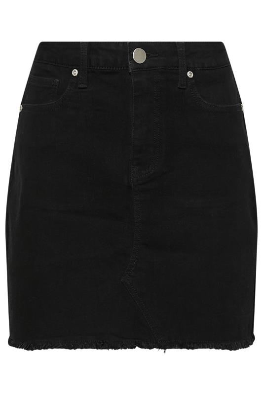 Petite Black Denim Mini Skirt | PixieGirl 4