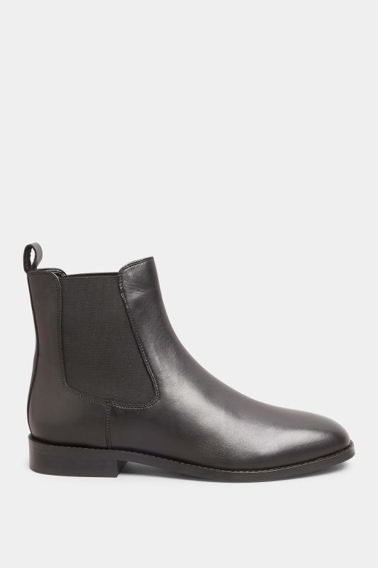 LTS Black Leather Chelsea Boots In Standard Fit | Long Tall Sally 3