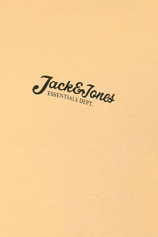 JACK & JONES Big & Tall 5 Pack Blue/Off-White/Yellow/Green/Pink Core T-Shirts | BadRhino 7
