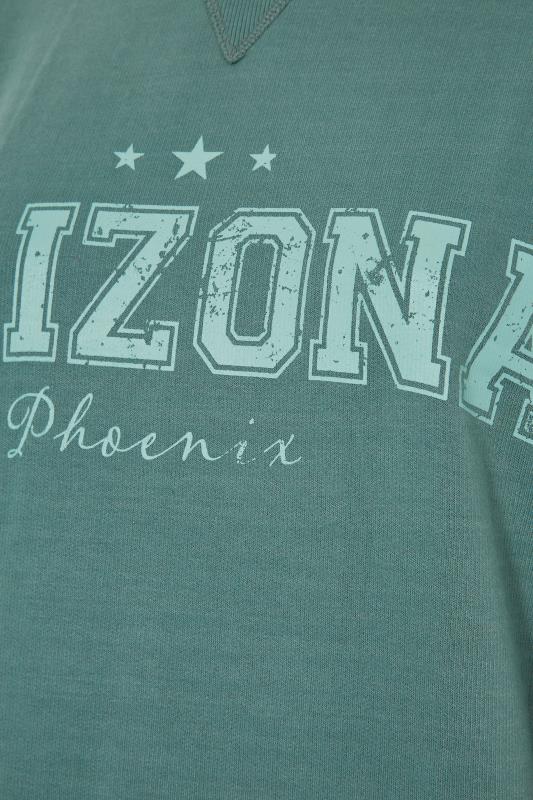 Plus Size Sage Green 'Arizona' Slogan Sweatshirt | Yours Clothing 5