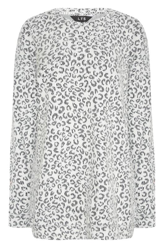 LTS Tall Grey Leopard Print Soft Touch Top 6