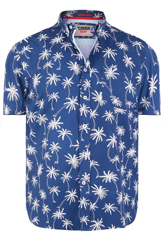 D555 Big & Tall Navy Blue Palm Tree Shirt 2