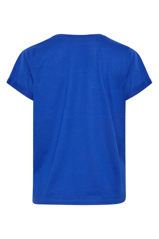 Petite Cobalt Blue Short Sleeve Pocket T-Shirt 7