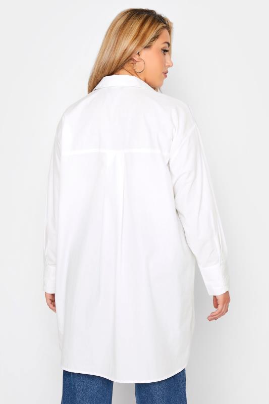 LIMITED COLLECTION Curve White Oversized Boyfriend Shirt 3