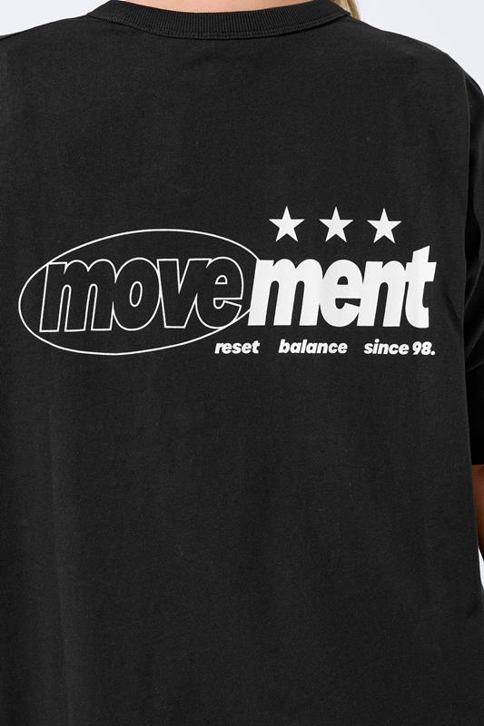 YOURS ACTIVE Plus Size Black 'Movement' T-Shirt | Yours Clothing 6