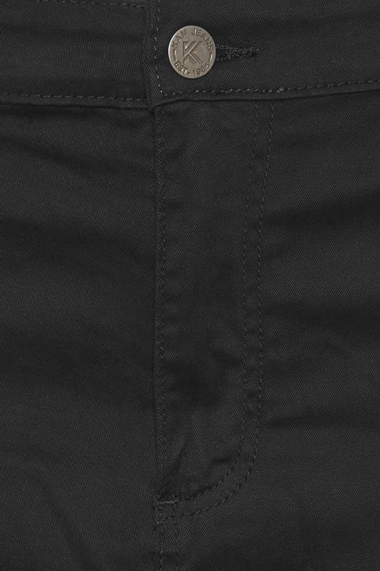 KAM Big & Tall Black Chino Trousers | BadRhino 5