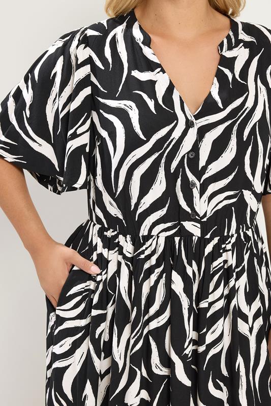 YOURS Plus Size Black Zebra Print Maxi Dress | Yours Clothing 4