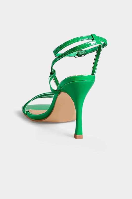 PixieGirl Green Strappy Heels Standard D Fit | PixieGirl 4