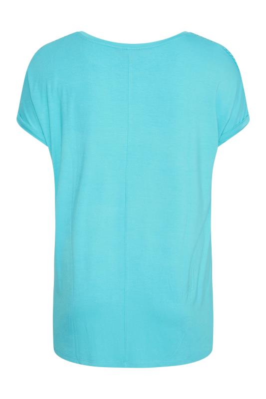 Curve Blue Shoulder Trim T-Shirt 7
