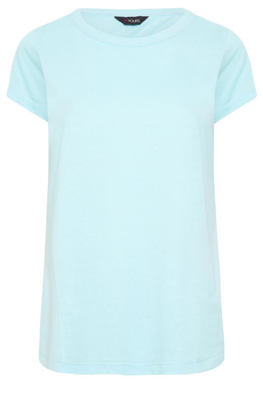 YOURS Curve Plus Size Light Blue Essential T-Shirt | Yours Clothing  5