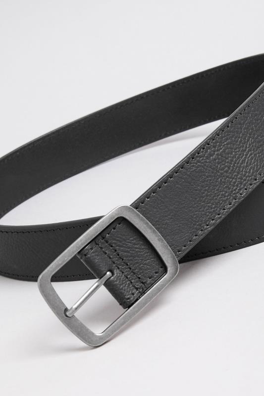 BadRhino Black Plain Leather Belt | BadRhino 3