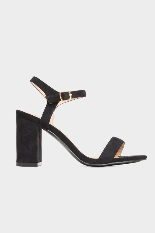 LIMITED COLLECTION Black Block Heel Sandal In Wide E Fit & Extra Wide EEE Fit | Yours Clothing 3
