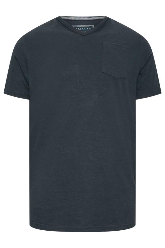 BadRhino Big & Tall Navy Blue V-Neck Pocket T-Shirt | BadRhino 4