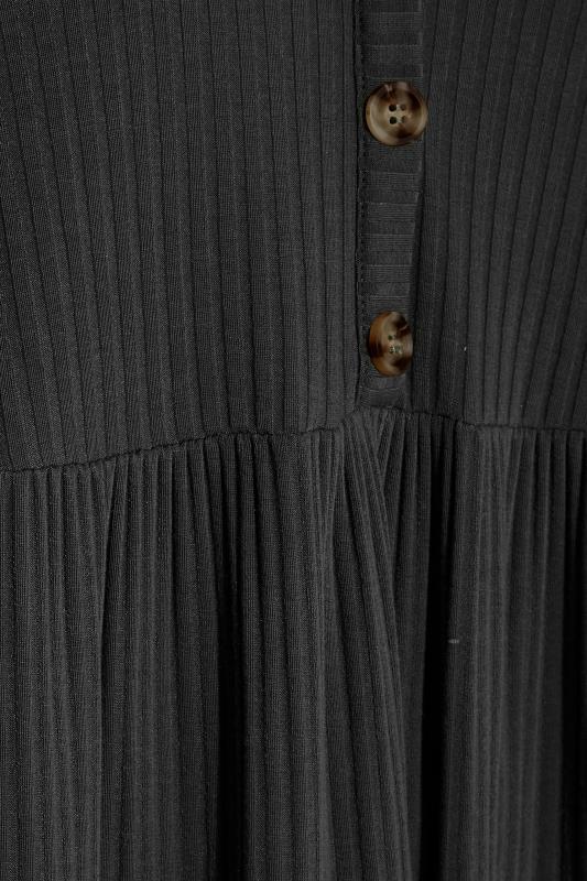 LIMITED COLLECTION Curve Black Ribbed Peplum Midi Dress_S.jpg