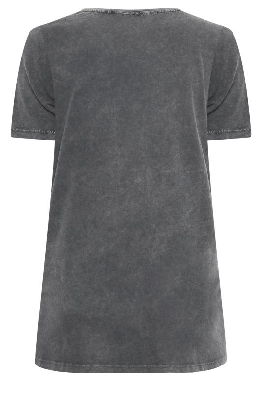 YOURS Plus Size Grey Acid Wash 'New York' Print T-Shirt | Yours Clothing 7